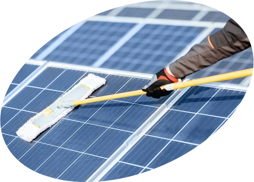 Commercial solar asset cleaning services